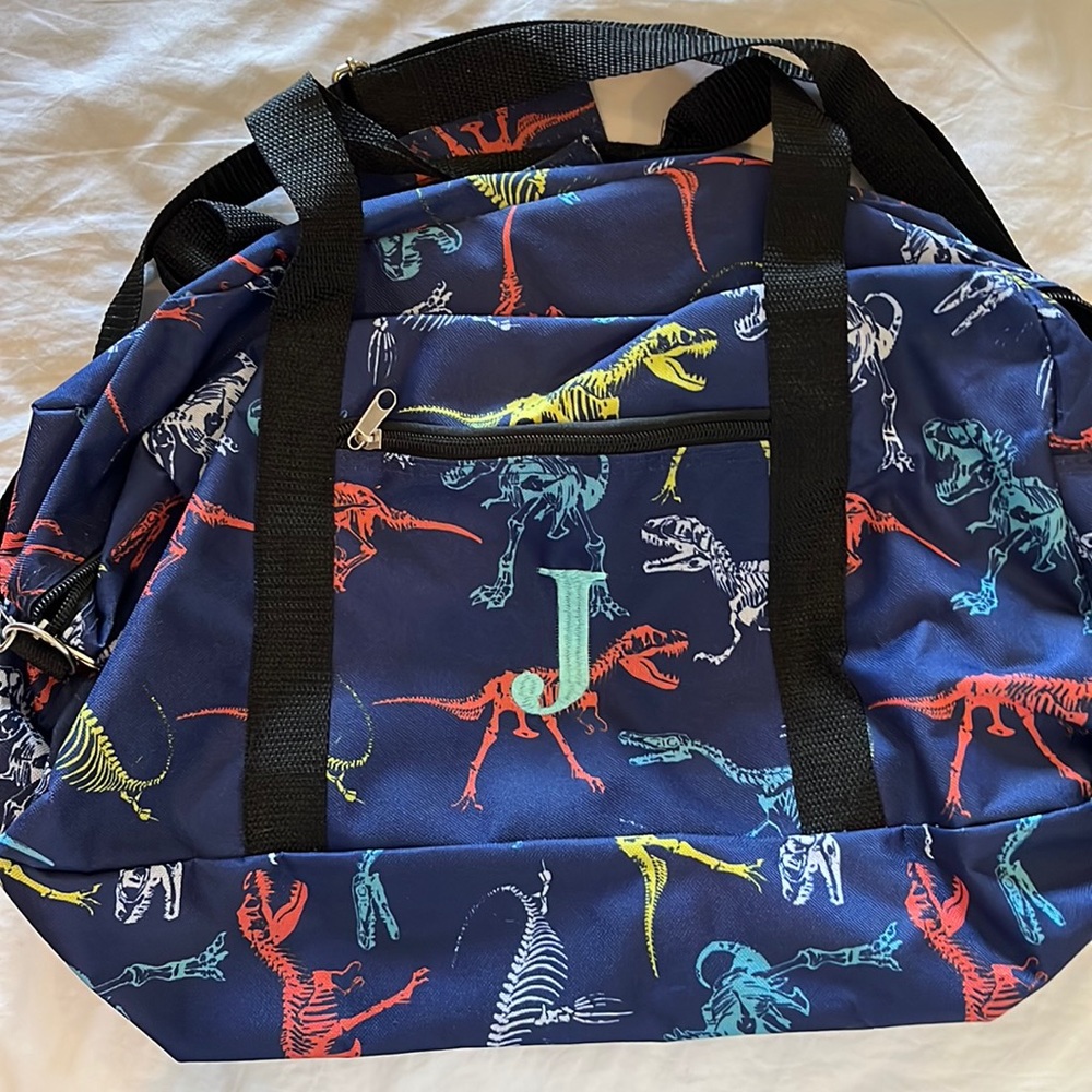 Kids’ luggage- monogrammed with letter ‘J’